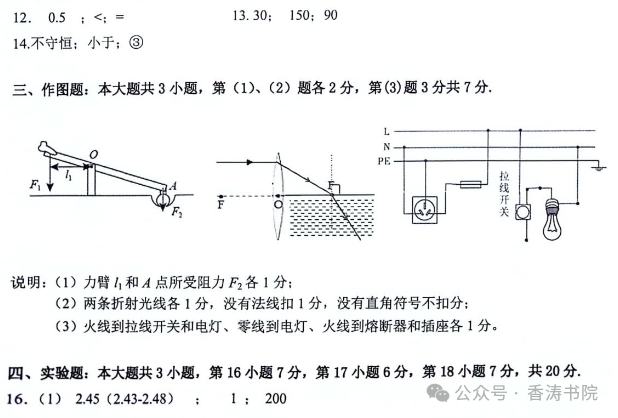 中考物理 | 2024广东省佛山市南海区·三水区二模卷含答案 第16张 中考物理 | 2024广东省佛山市南海区·三水区二模卷含答案 第16张