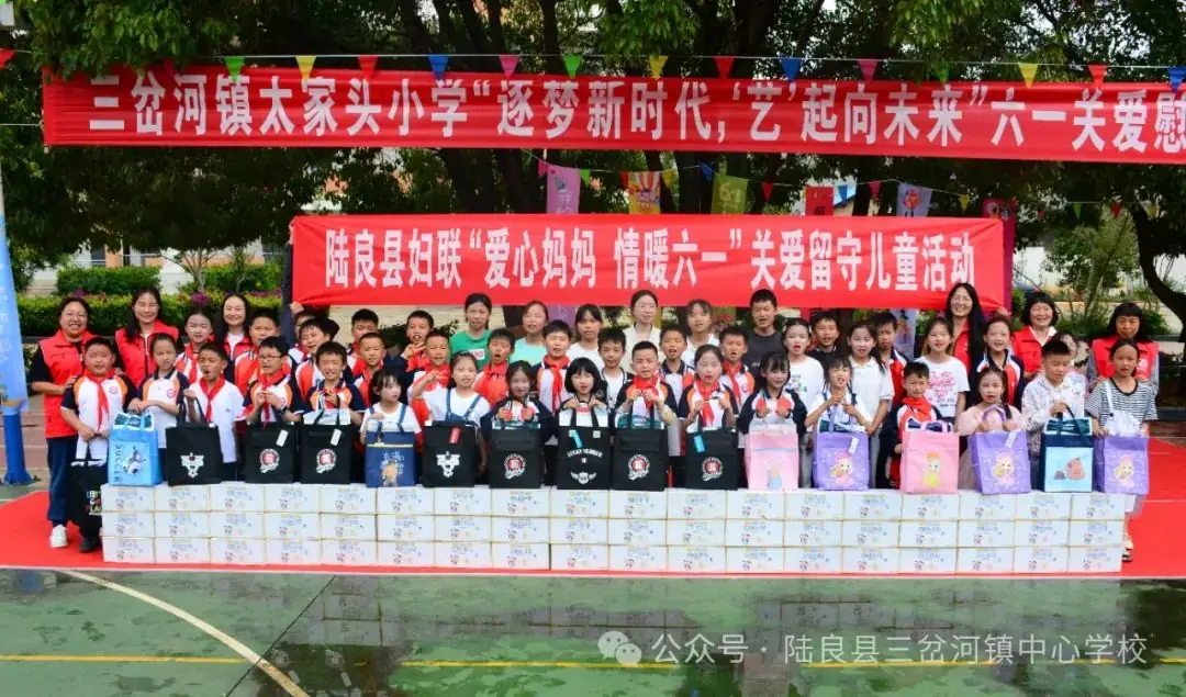 陆良县妇联与县统计局到三岔河镇太家头小学开展“六一”儿童节慰问活动 第1张