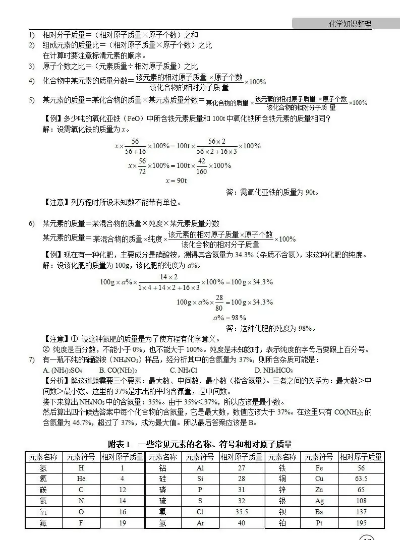 中考化学 | 中考化学各单元详细考点及专题考点梳理,复习必备 第24张 中考化学 | 中考化学各单元详细考点及专题考点梳理,复习必备 第24张