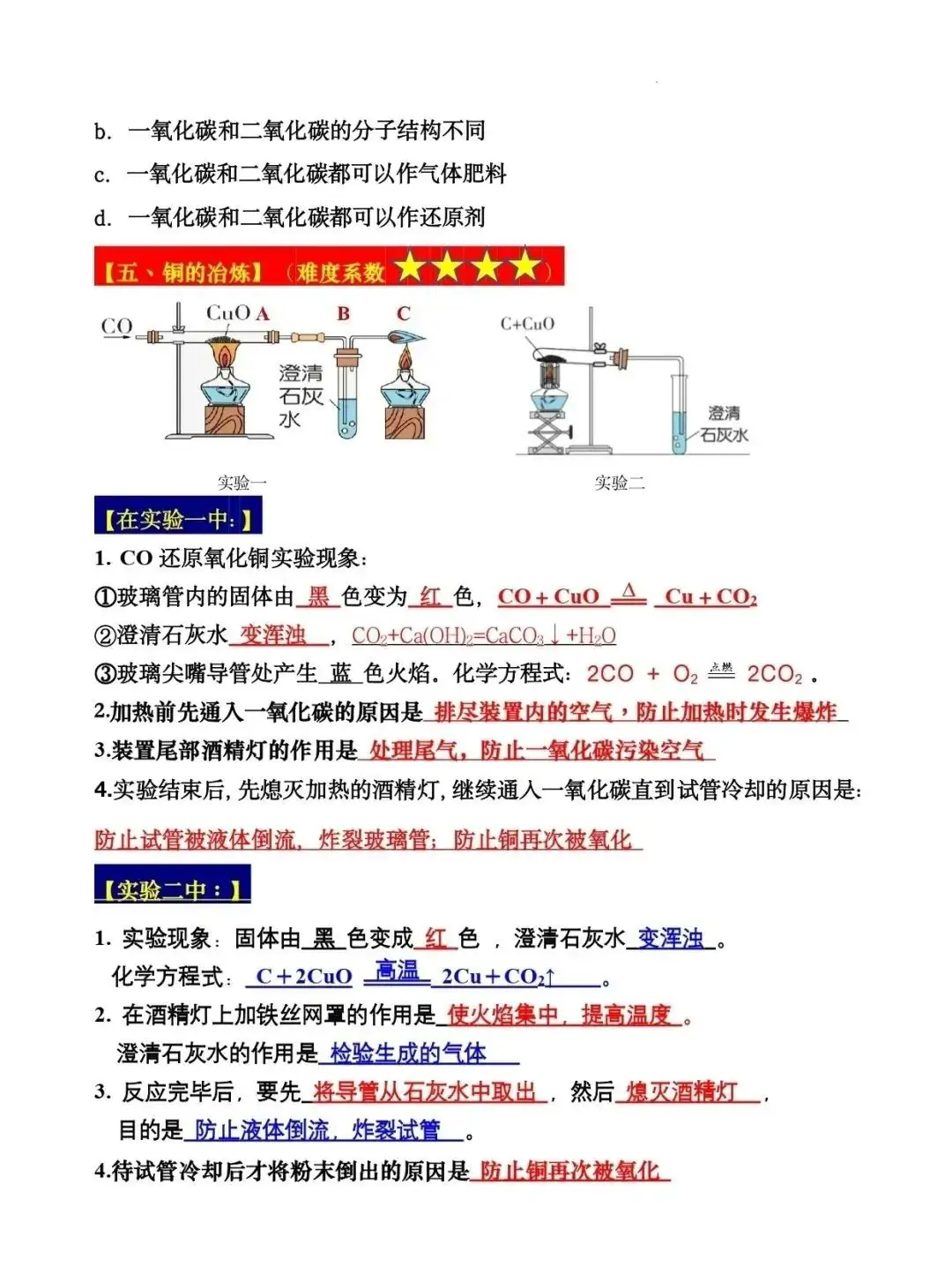 2024年中考化学十大实验(知识点总结+典例解析) 第9张 2024年中考化学十大实验(知识点总结+典例解析) 第9张