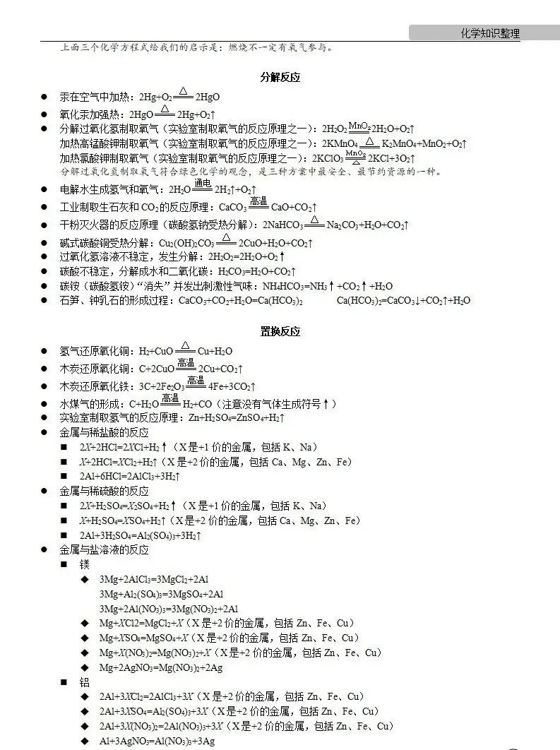 中考化学 | 中考化学各单元详细考点及专题考点梳理,复习必备 第65张 中考化学 | 中考化学各单元详细考点及专题考点梳理,复习必备 第65张
