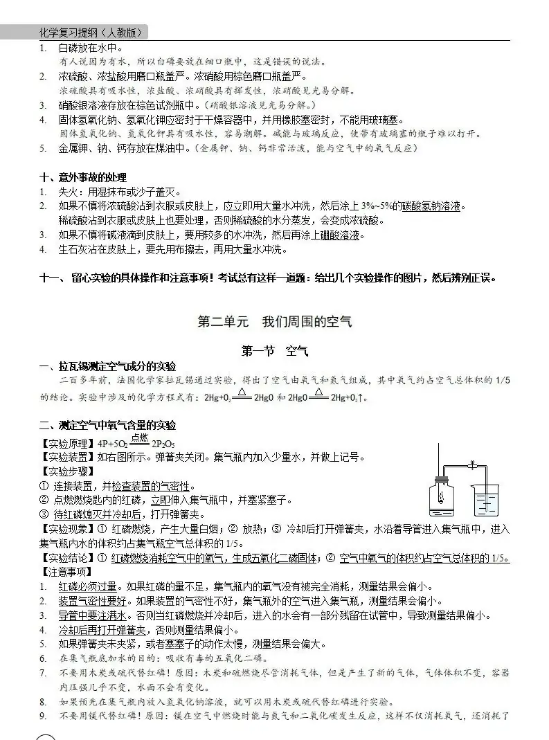 中考化学 | 中考化学各单元详细考点及专题考点梳理,复习必备 第7张 中考化学 | 中考化学各单元详细考点及专题考点梳理,复习必备 第7张