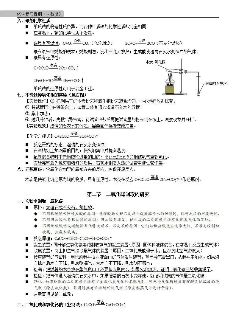 中考化学 | 中考化学各单元详细考点及专题考点梳理,复习必备 第31张 中考化学 | 中考化学各单元详细考点及专题考点梳理,复习必备 第31张