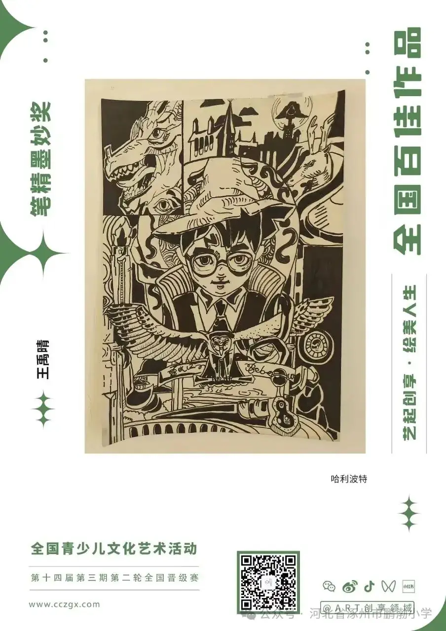 【鹏渤小学】“艺起创享,绘美人生”第十四届全国青少儿文化艺术活动五位学生获奖并全国巡展! 第4张 【鹏渤小学】“艺起创享,绘美人生”第十四届全国青少儿文化艺术活动五位学生获奖并全国巡展! 第4张