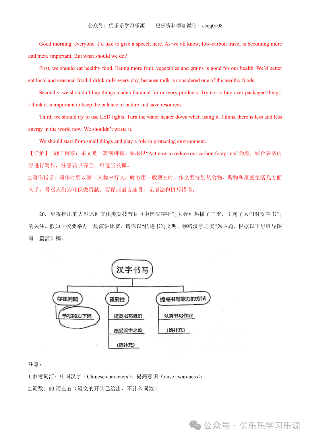 【中考作文猜想 】2024年中考英语书面表达考前预测押题 第41张 【中考作文猜想 】2024年中考英语书面表达考前预测押题 第41张