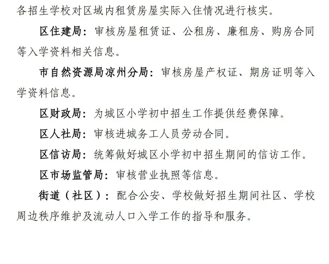 凉州城区2024年小学初中招生工作方案!附学区划分图 第22张 凉州城区2024年小学初中招生工作方案!附学区划分图 第22张