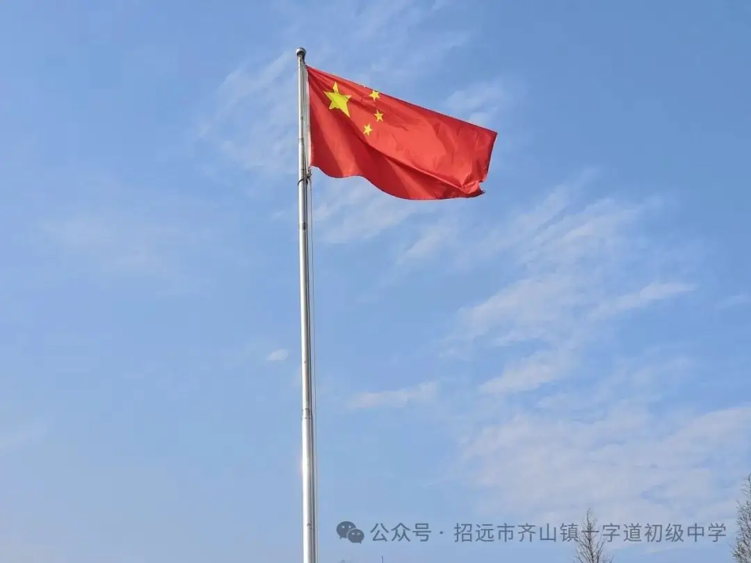 寄语中考,让青春在拼搏中闪光——齐山镇十字道初中第十五周升旗仪式 第3张