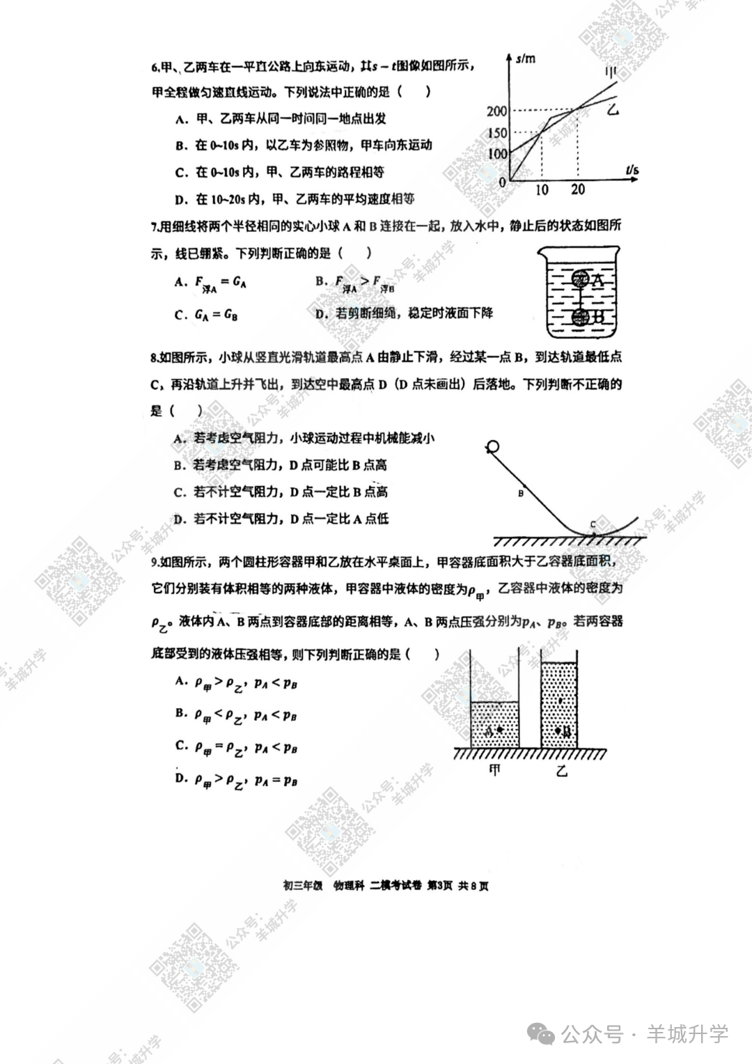 很难?2024多区中考二模试卷持续出炉!持续更新中! 第8张 很难?2024多区中考二模试卷持续出炉!持续更新中! 第8张