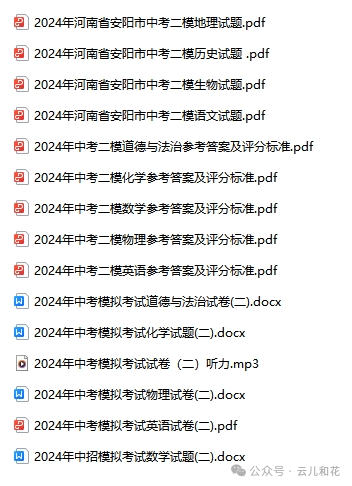 【中考】2023-2024学年中考一模二模三模试题+答案今日更新(604) 第12张 【中考】2023-2024学年中考一模二模三模试题+答案今日更新(604) 第12张