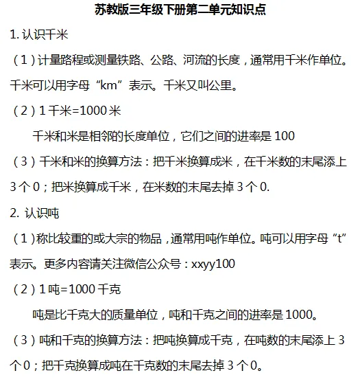 小学数学1-6年级下册个单元知识汇总,速速收藏! 第21张 小学数学1-6年级下册个单元知识汇总,速速收藏! 第21张