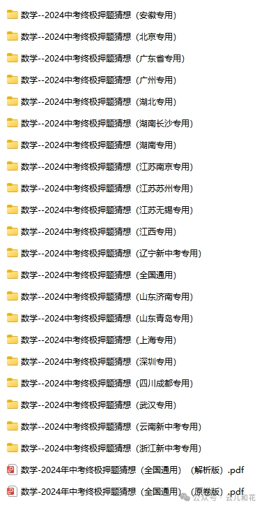 【中考】2023-2024学年中考一模二模三模试题+答案今日更新(604) 第15张 【中考】2023-2024学年中考一模二模三模试题+答案今日更新(604) 第15张