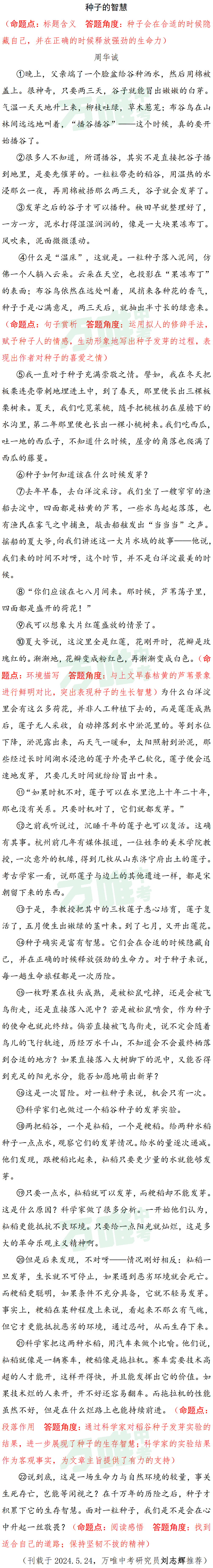 【中考现代文考前阅读第31期】感受亲情温暖,收获成长力量 第5张 【中考现代文考前阅读第31期】感受亲情温暖,收获成长力量 第5张