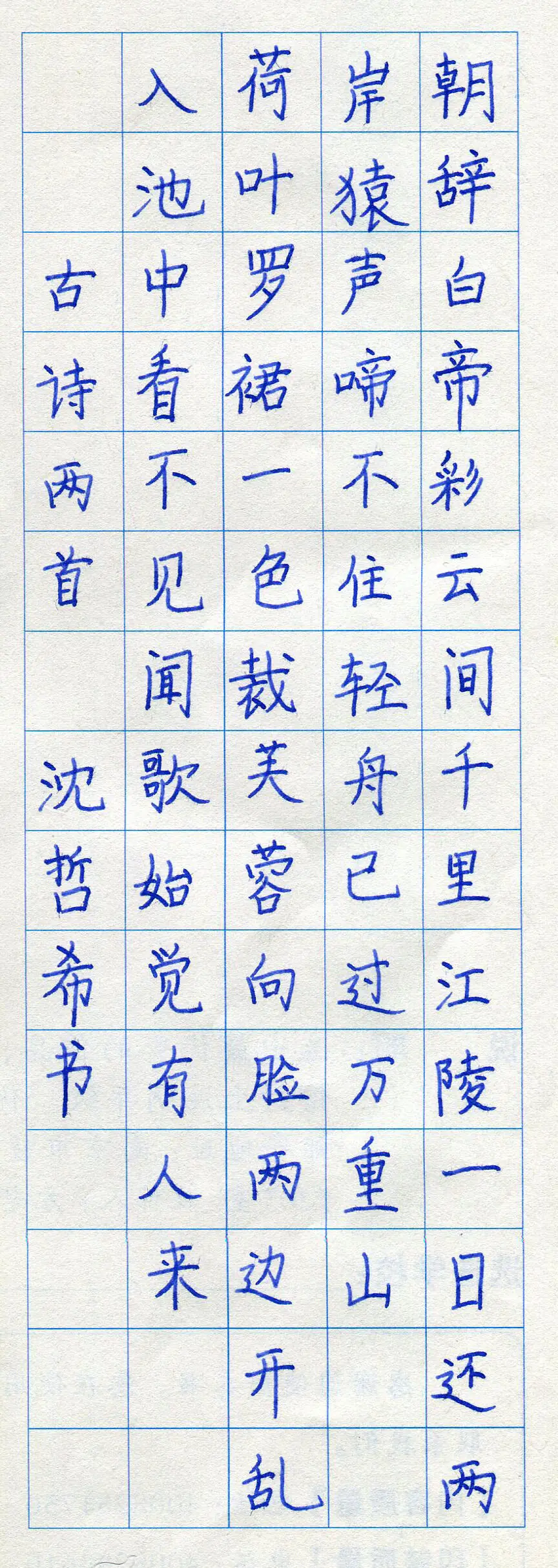 小学硬笔习字来稿选登(96) 第8张