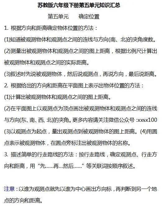 小学数学1-6年级下册个单元知识汇总,速速收藏! 第59张 小学数学1-6年级下册个单元知识汇总,速速收藏! 第59张