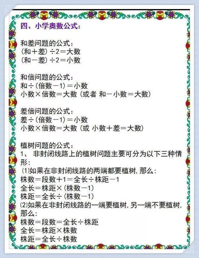 小学1~6年级数学知识表,天天背还会怕数学考不好? 第7张 小学1~6年级数学知识表,天天背还会怕数学考不好? 第7张