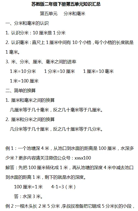 小学数学1-6年级下册个单元知识汇总,速速收藏! 第15张 小学数学1-6年级下册个单元知识汇总,速速收藏! 第15张