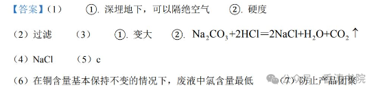 中考化学 | 2024年5月初三年级教学质量调研试卷含答案 第18张 中考化学 | 2024年5月初三年级教学质量调研试卷含答案 第18张