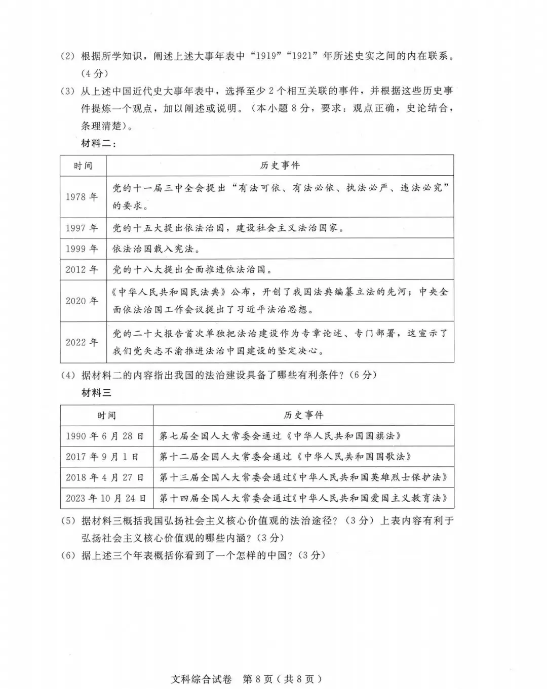 中考文综 | 2024河北省各地三、四模卷含部分答案(又5套) 第29张 中考文综 | 2024河北省各地三、四模卷含部分答案(又5套) 第29张