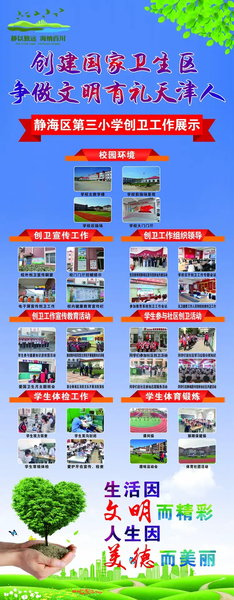 【静海创卫工作典型】静海区第三小学:精心部署 落实落细 全方位推动创卫工作 第3张 【静海创卫工作典型】静海区第三小学:精心部署 落实落细 全方位推动创卫工作 第3张