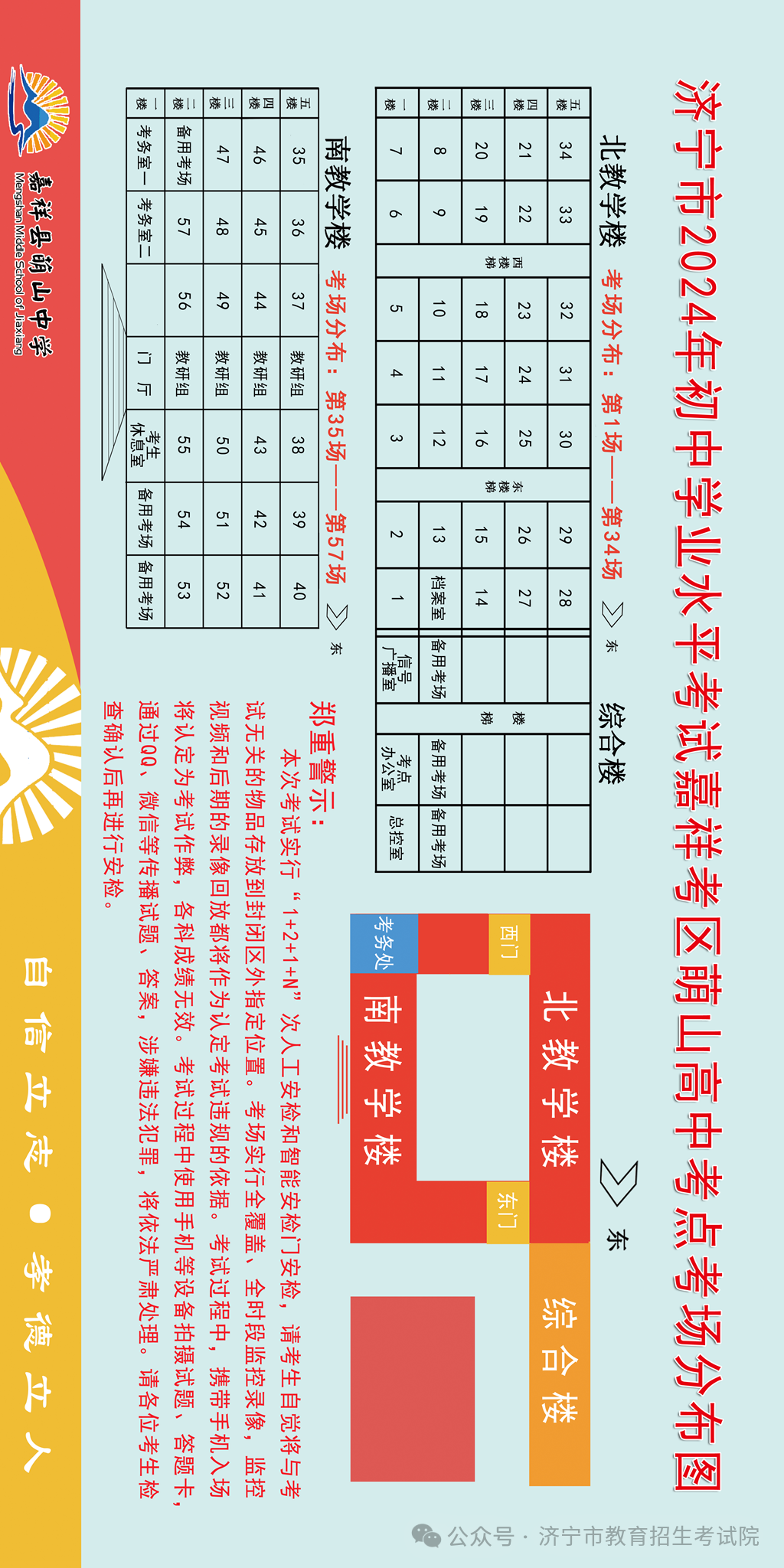 6月13日开考!61个考点!济宁中考考场分布图公布! 第137张 6月13日开考!61个考点!济宁中考考场分布图公布! 第137张