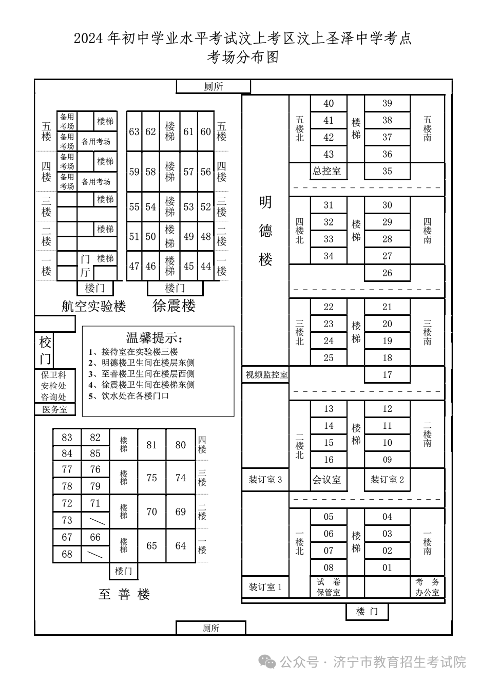6月13日开考!61个考点!济宁中考考场分布图公布! 第146张 6月13日开考!61个考点!济宁中考考场分布图公布! 第146张