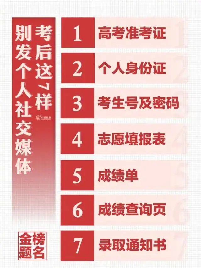 高考后,这8个提醒要牢记!(转给考生和家长) 第2张 高考后,这8个提醒要牢记!(转给考生和家长) 第2张