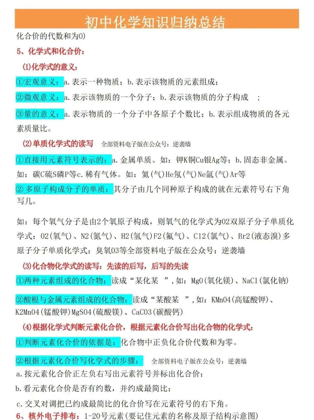 中考化学考点总结-第5张图片-四季读书网