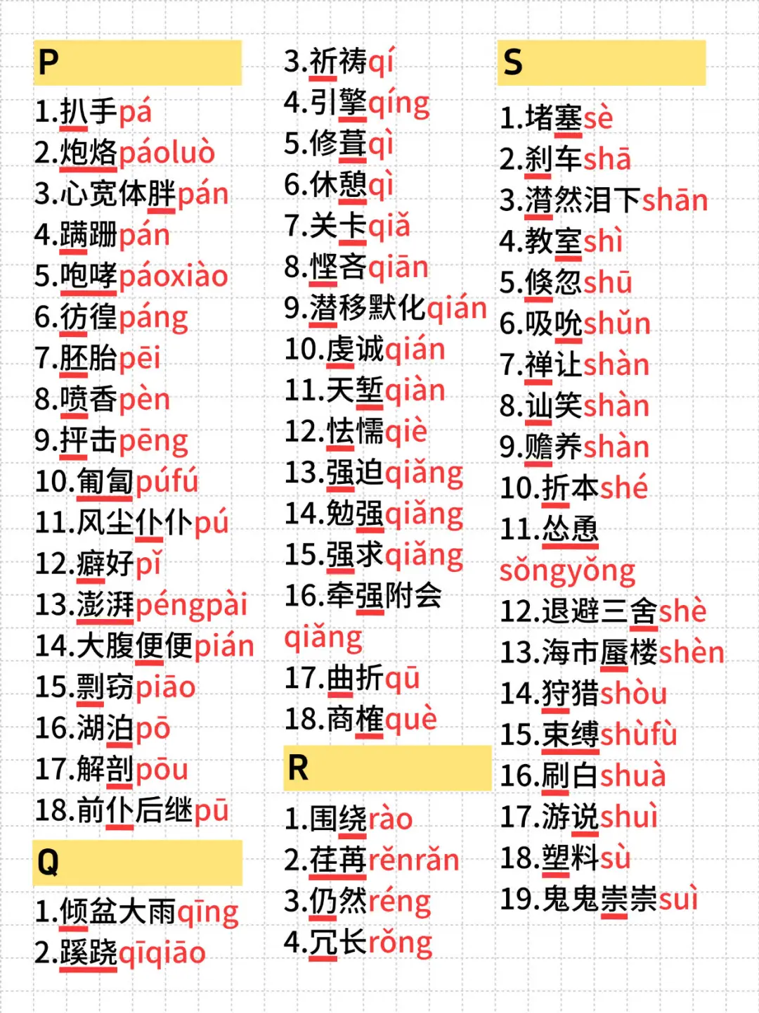 中考语文字音字形大全汇总 第7张