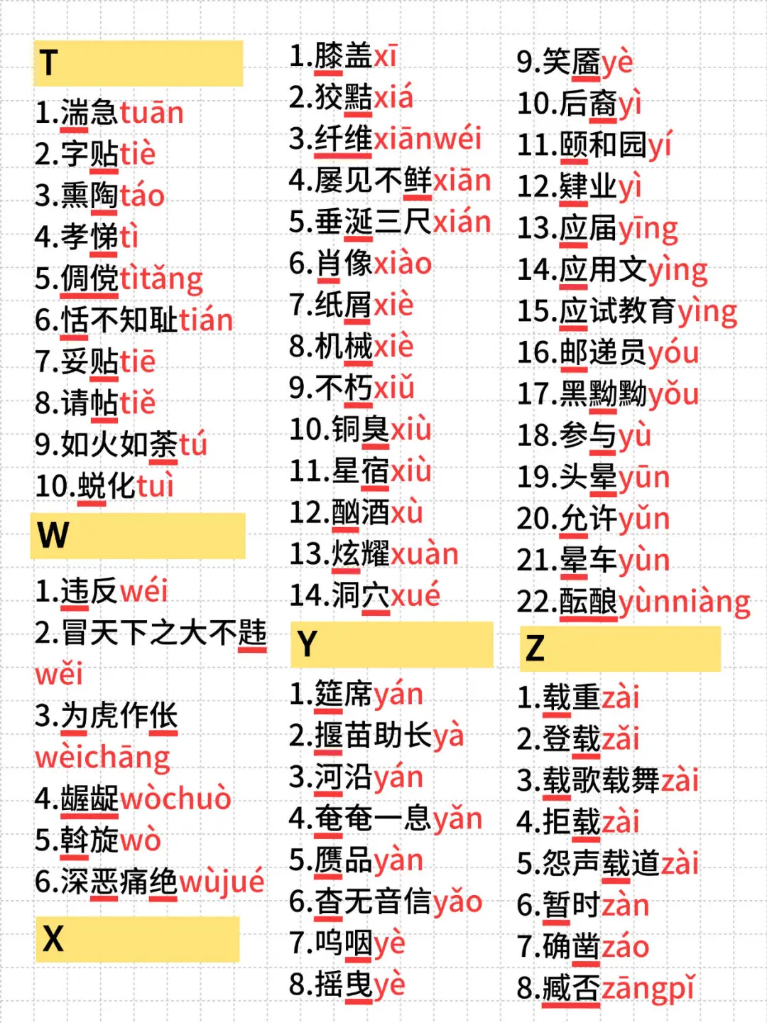 中考语文字音字形大全汇总 第6张