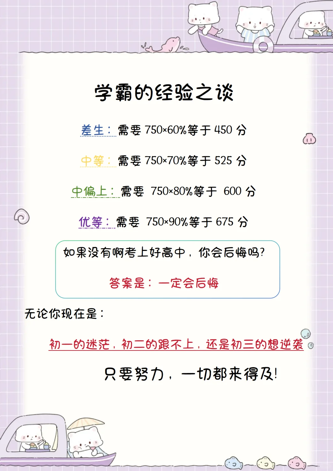 初中生也要加倍努力才能考上重点高中！！！-第5张图片-四季读书网