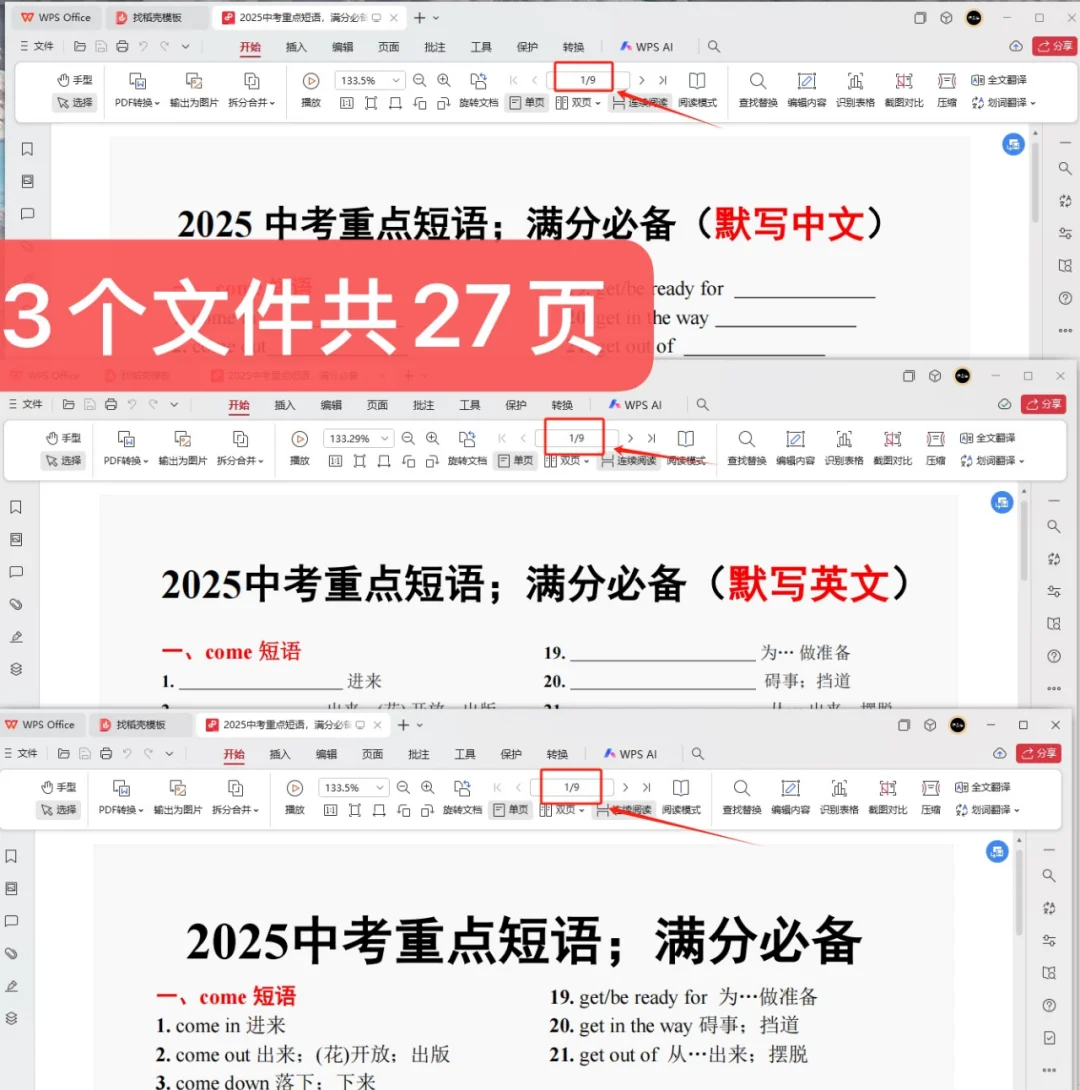 2025中考重点短语必备（565个）含默写 第1张