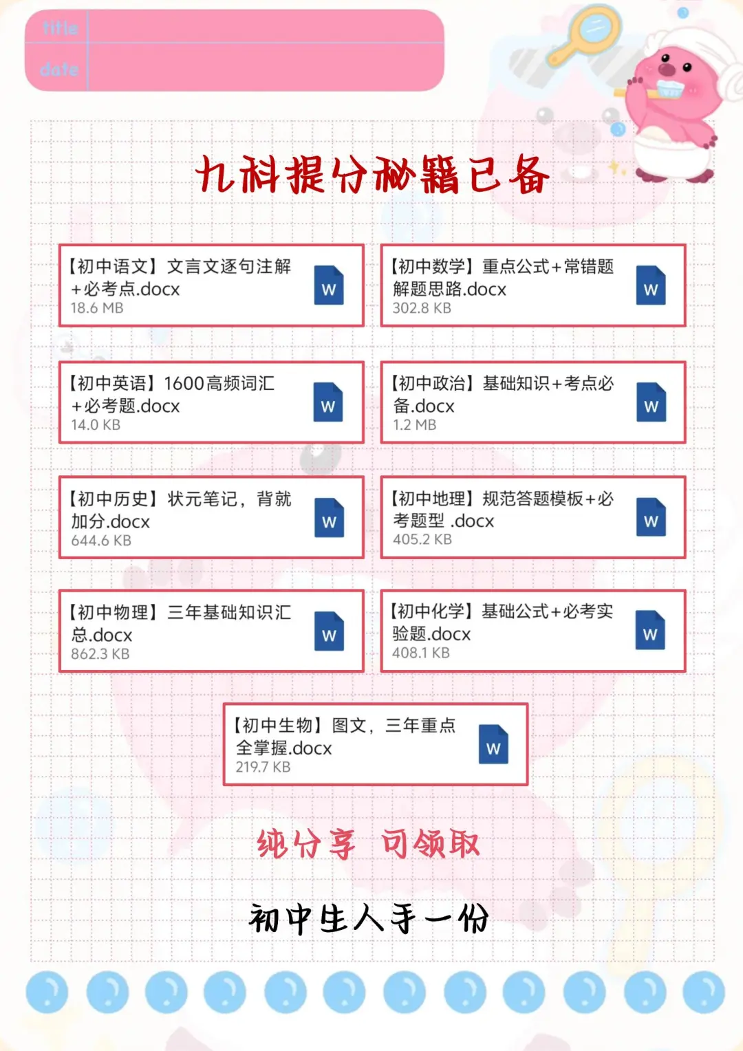 初中生戒掉这七点，带你冲进重点高中！ 第1张
