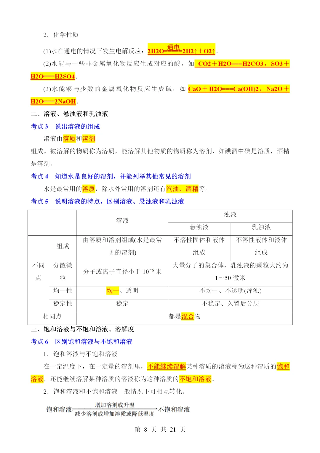 2025中考科学知识点总结（浙江版五四制）（化-第9张图片-四季读书网