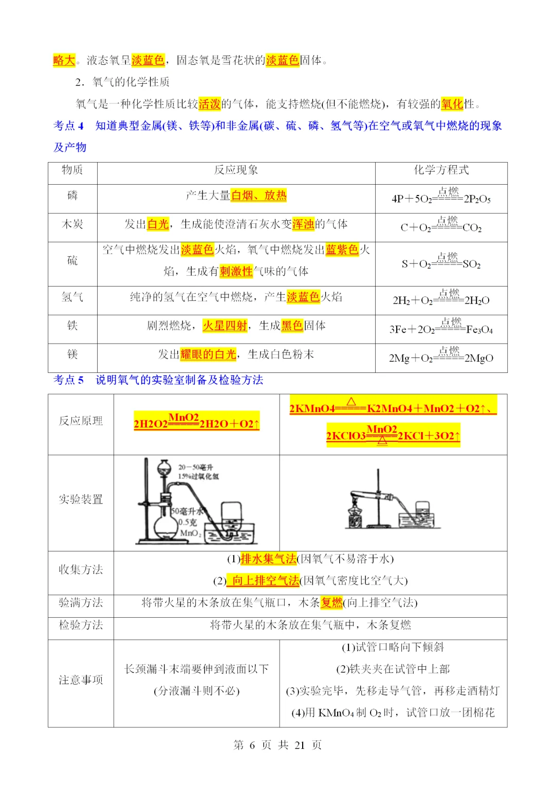 2025中考科学知识点总结（浙江版五四制）（化-第7张图片-四季读书网