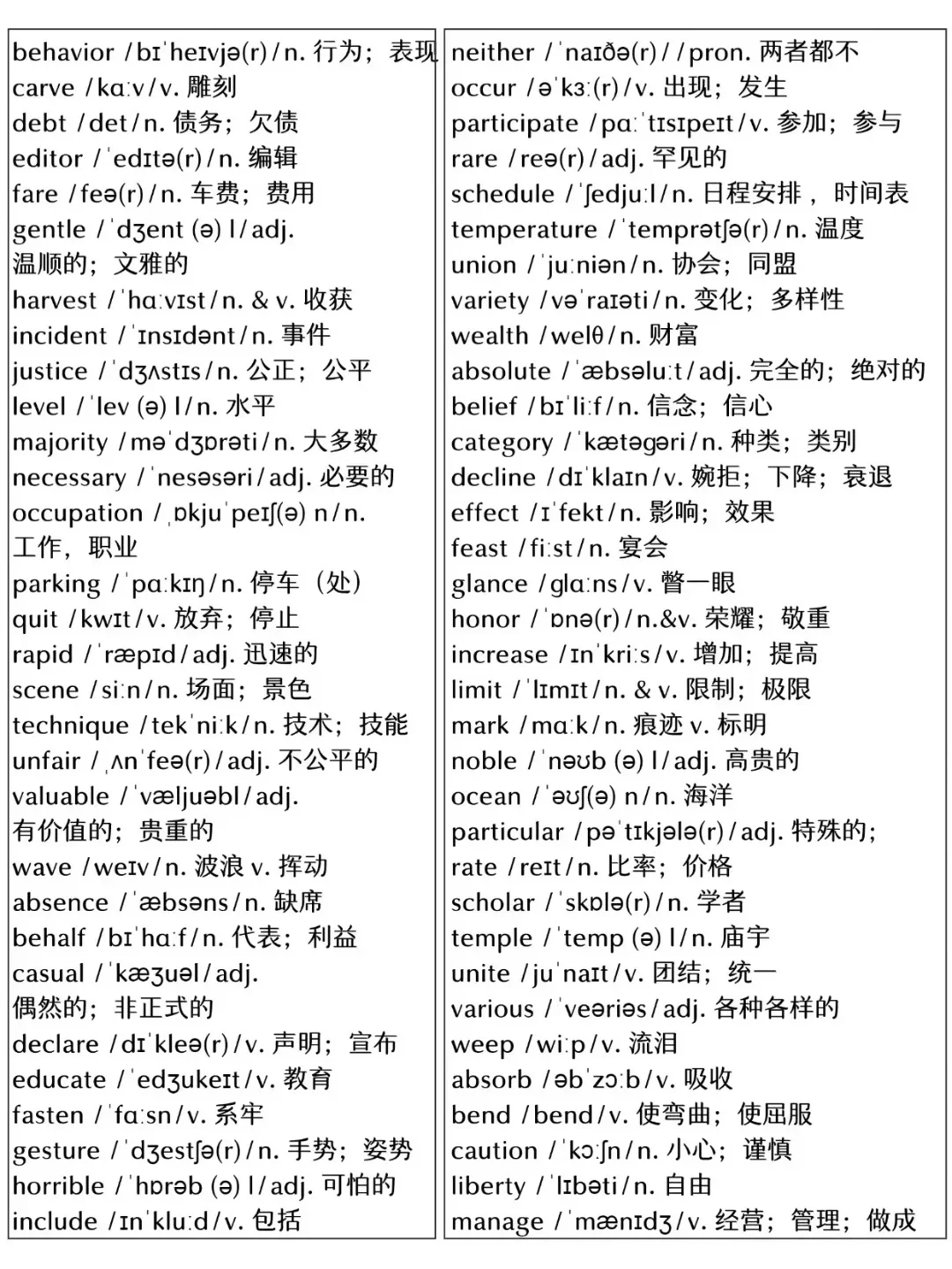 中考高频单词全在这了,一天背50个一周背完-第5张图片-四季读书网 中考高频单词全在这了,一天背50个一周背完-第5张图片-四季读书网