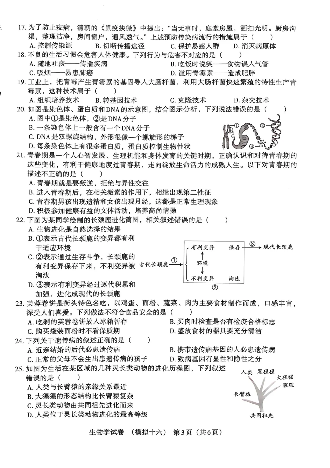 河北中考模拟卷|聪明出于勤奋，加油鸭-第4张图片-四季读书网