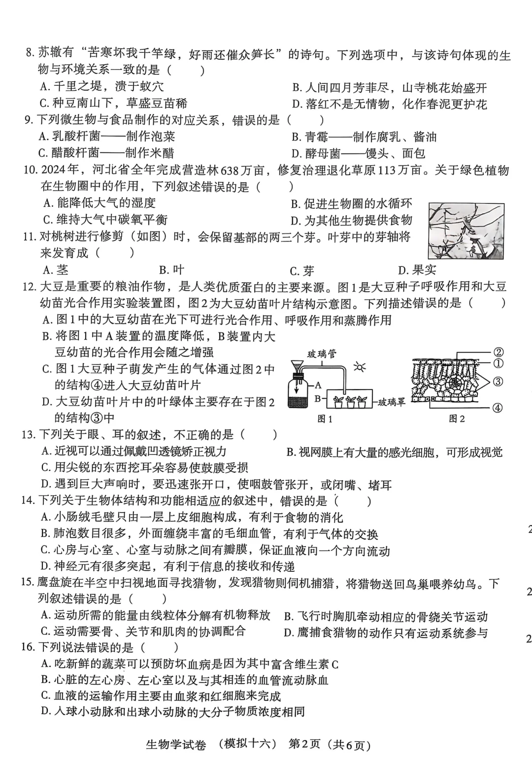 河北中考模拟卷|聪明出于勤奋，加油鸭-第3张图片-四季读书网
