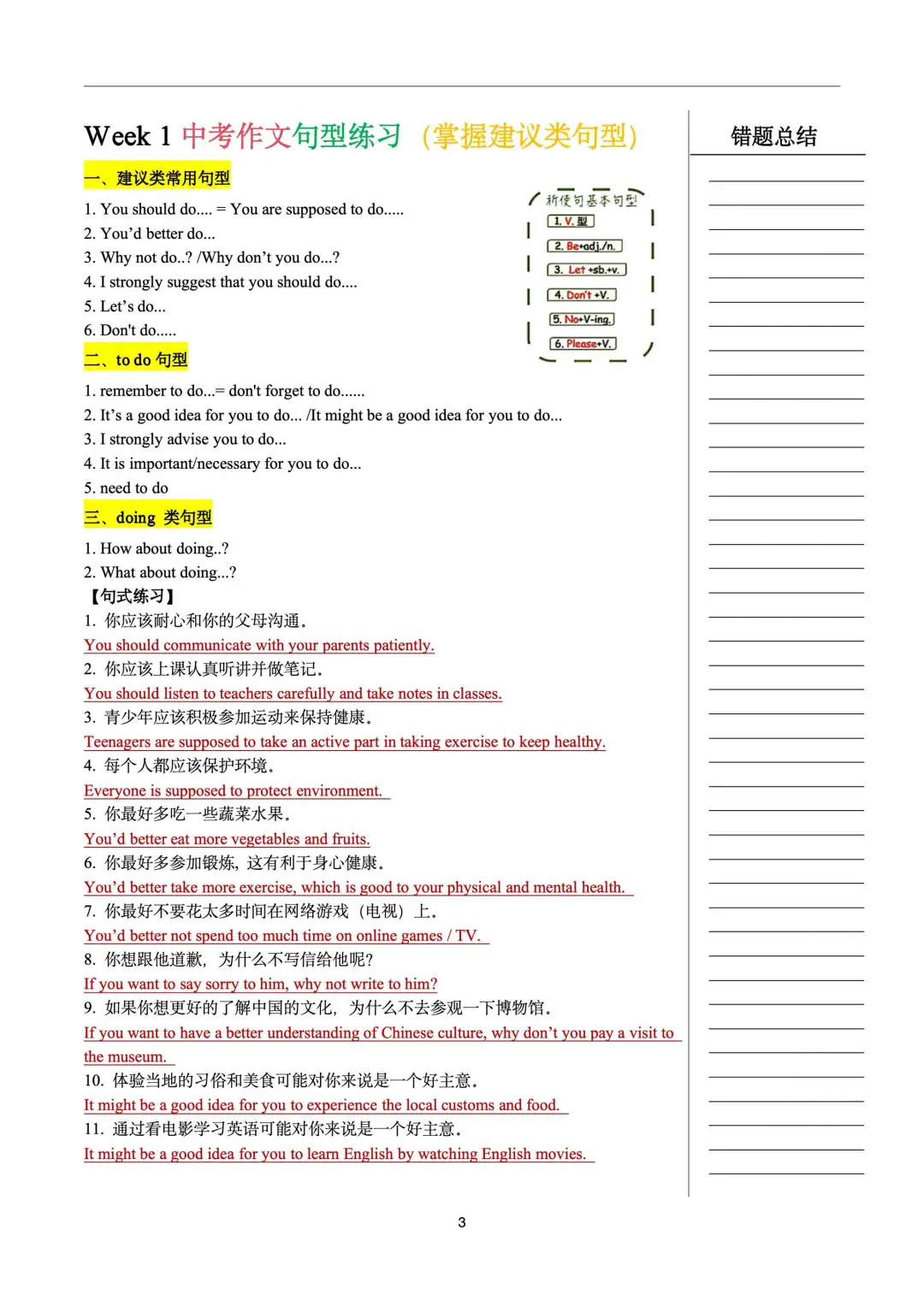 中考英语作文比背模板提分更快的是句型练习-第5张图片-四季读书网 中考英语作文比背模板提分更快的是句型练习-第5张图片-四季读书网