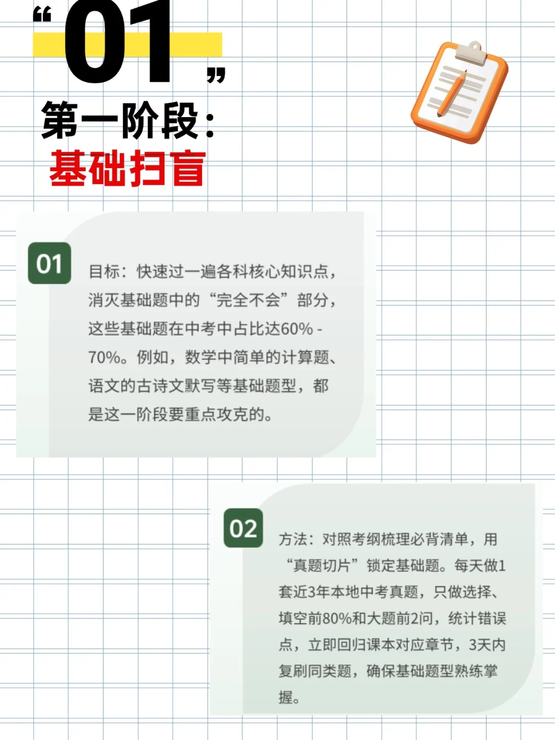 ⏰中考63天冲刺计划 把时间掰成两半用！-第3张图片-四季读书网