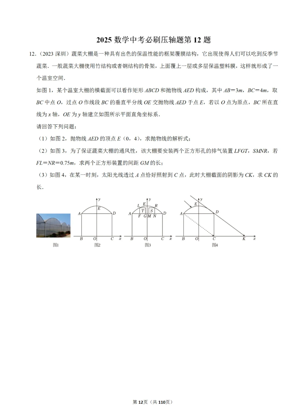 2025中考数学压轴题打卡第13天（每日一练）-第1张图片-四季读书网
