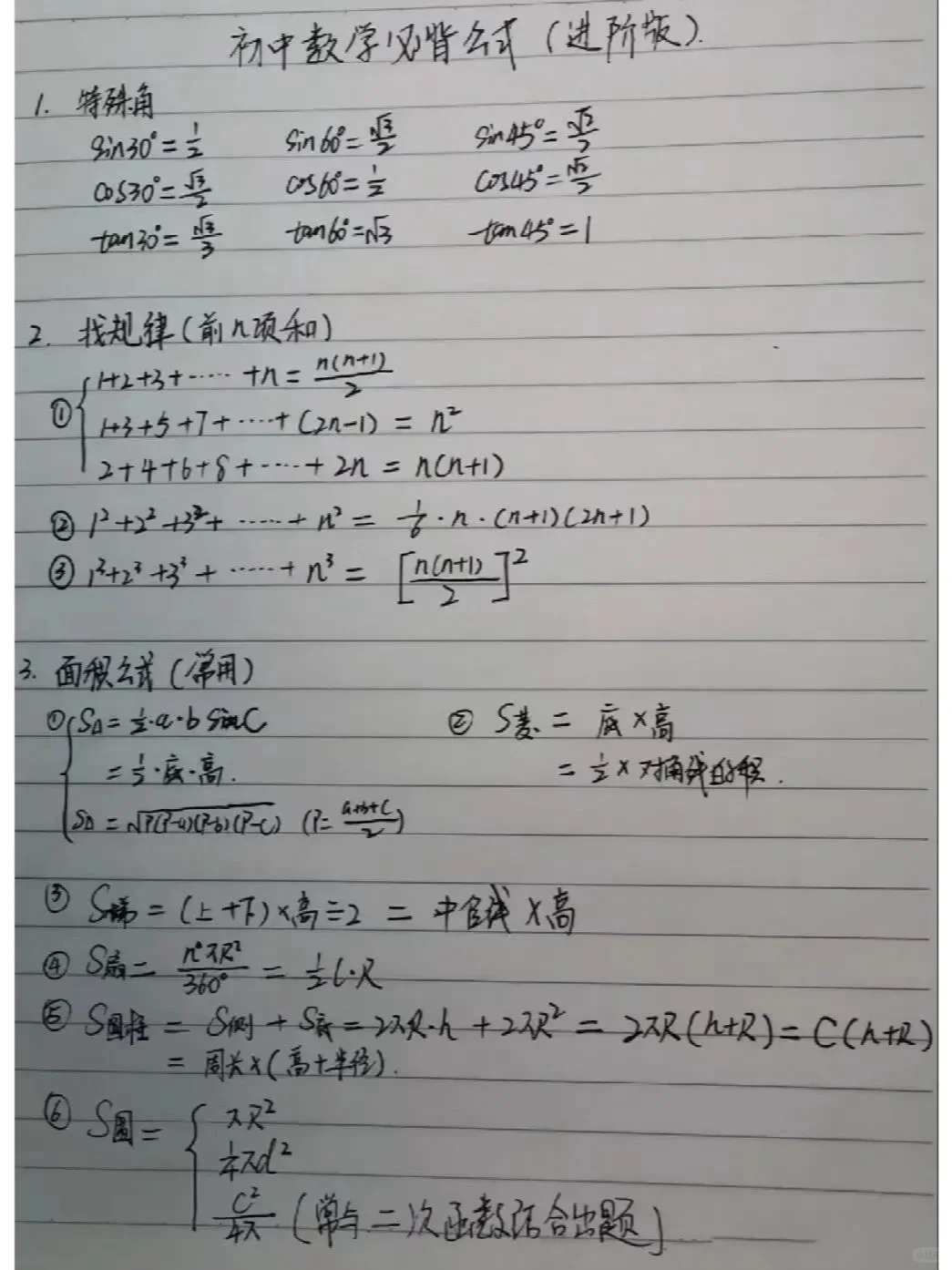 数学中考必考知识点，学完考140+-第1张图片-四季读书网