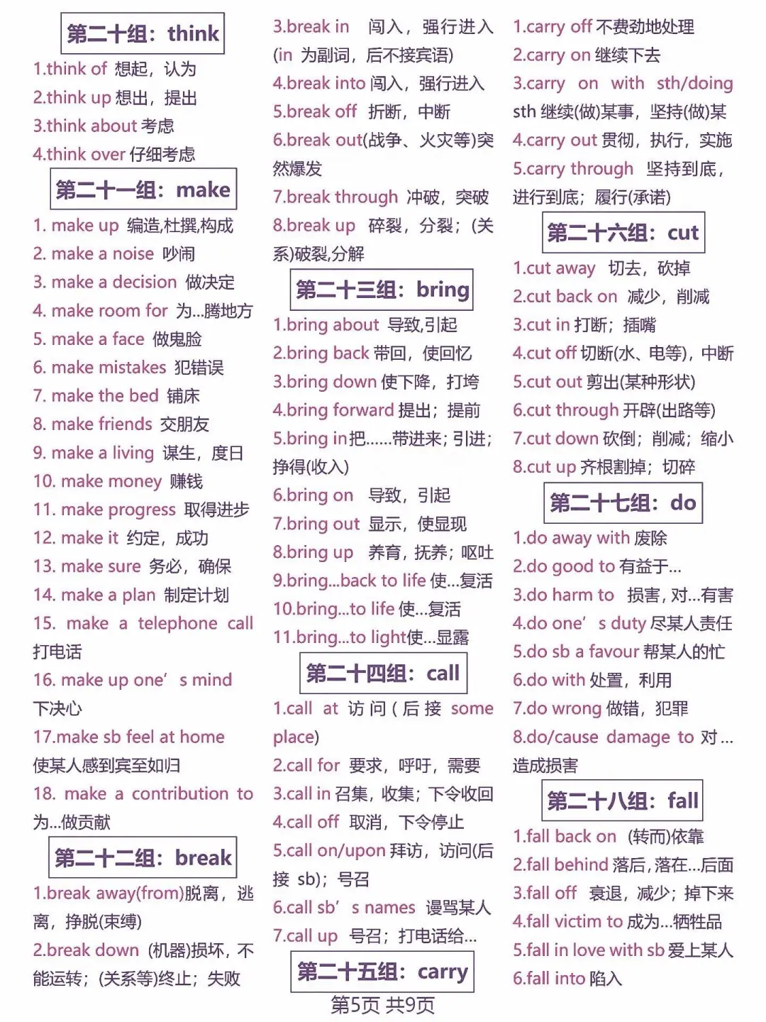 英语完形一定要背的重要短语！！！太强了！ 第6张