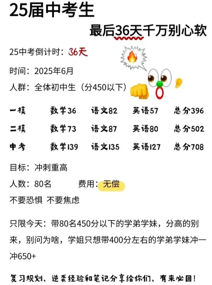 来就带假如你从5月13日开始拼命中考!!! 第1张 来就带假如你从5月13日开始拼命中考!!! 第1张
