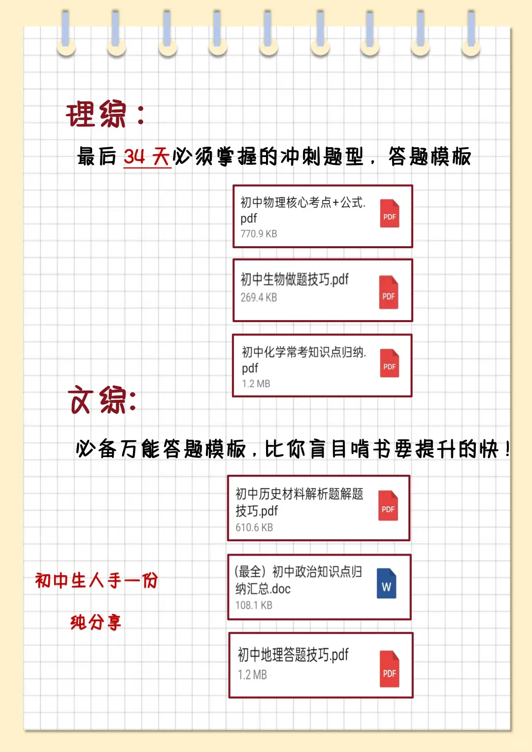 初三拼命34天逆袭冲上重高！！ 第1张