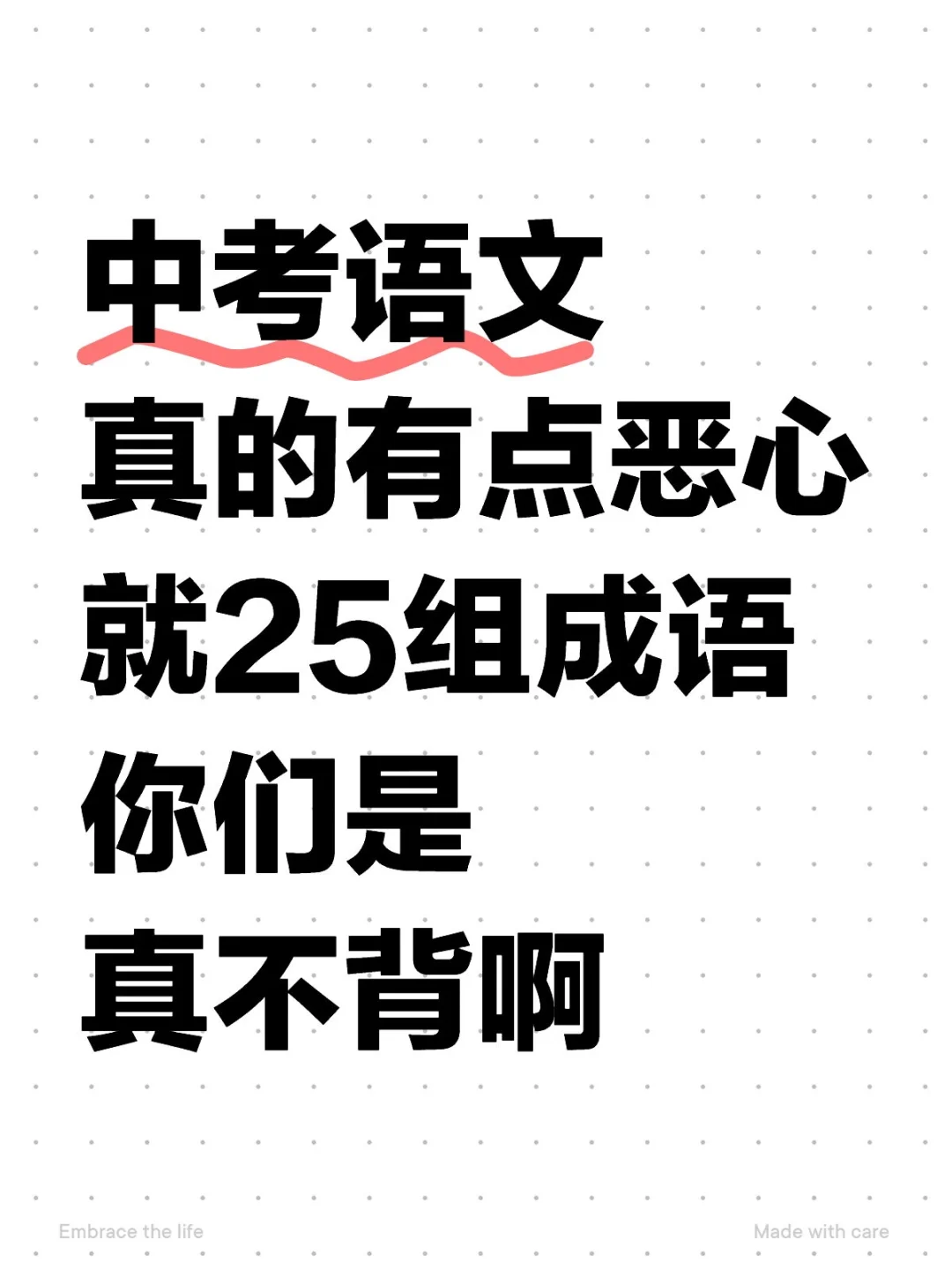 中考语文真的有点恶心就25组成语 第2张