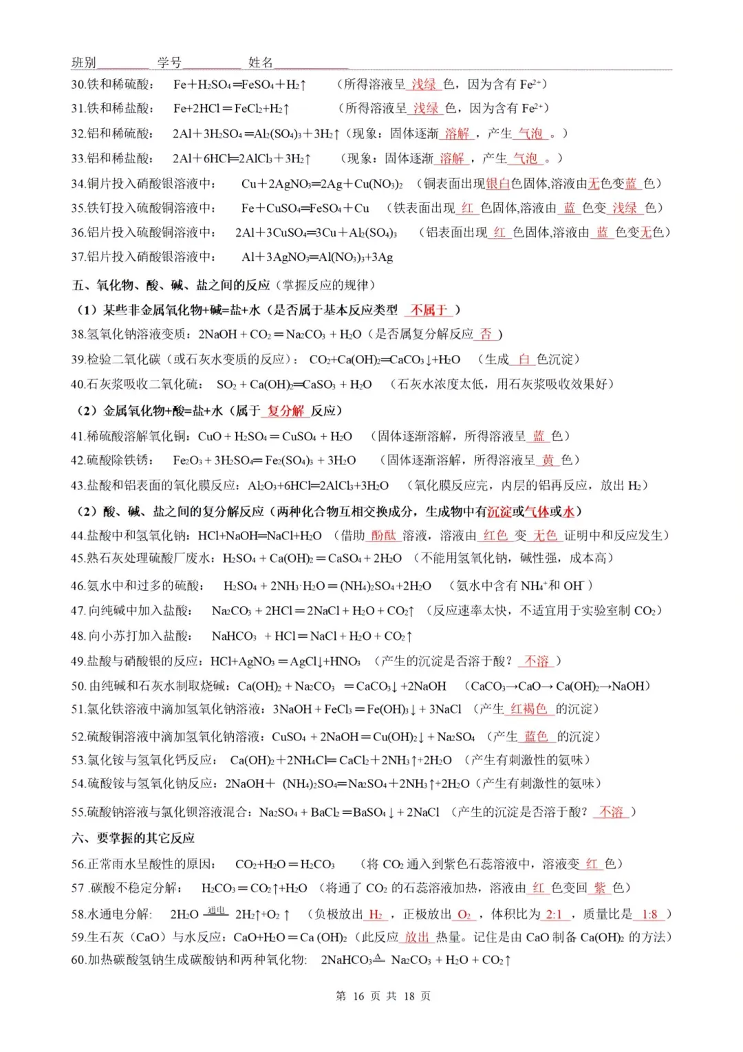 中考化学考点大全 | 中考必备知识！-第18张图片-四季读书网