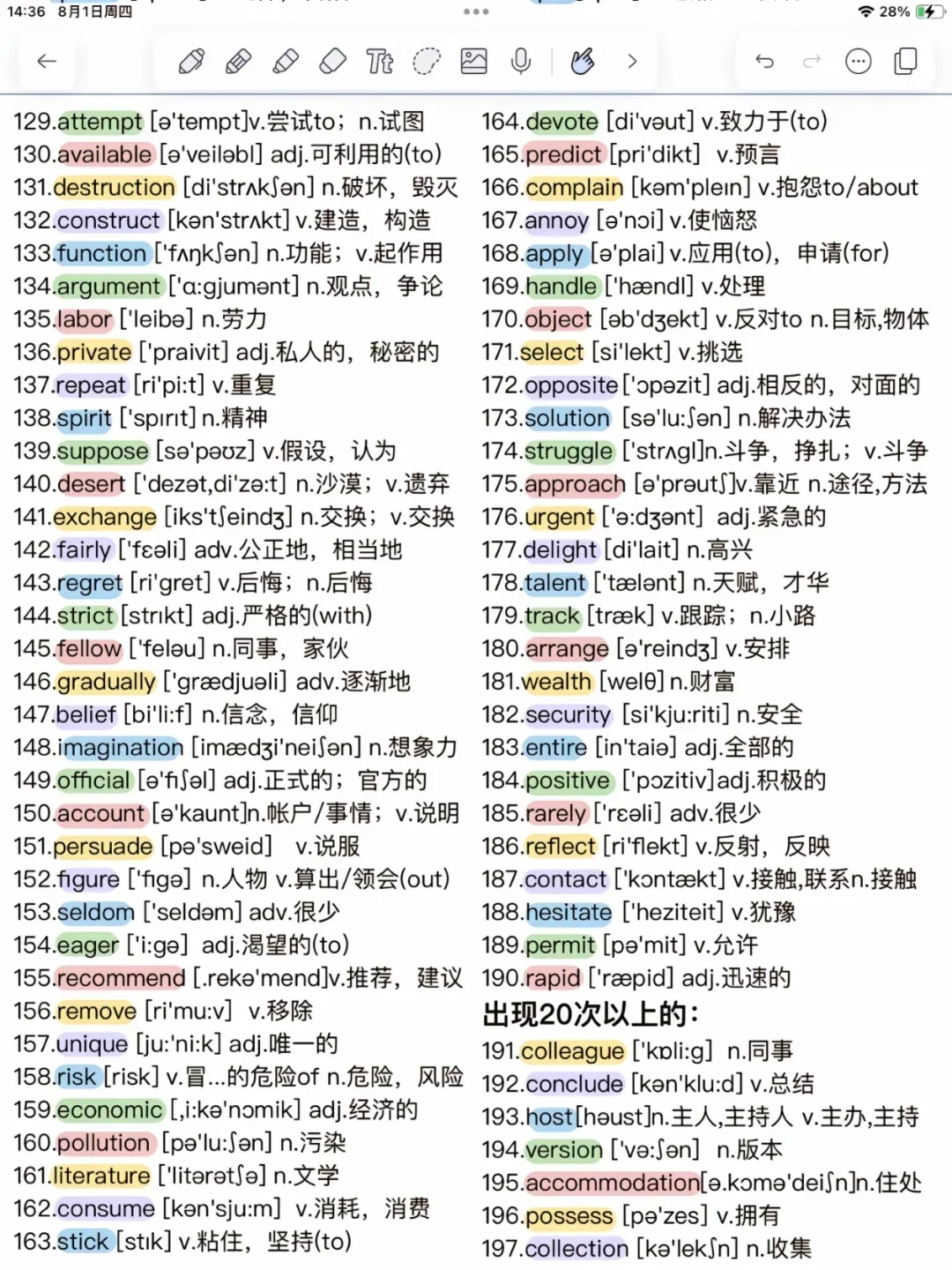 中考英语高频词688个！（2025）-第5张图片-四季读书网