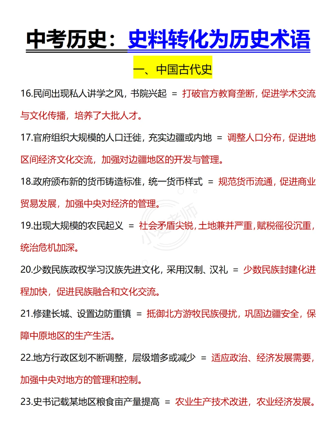 中考历史史料题如何转为历史术语❗️万能模板-第5张图片-四季读书网