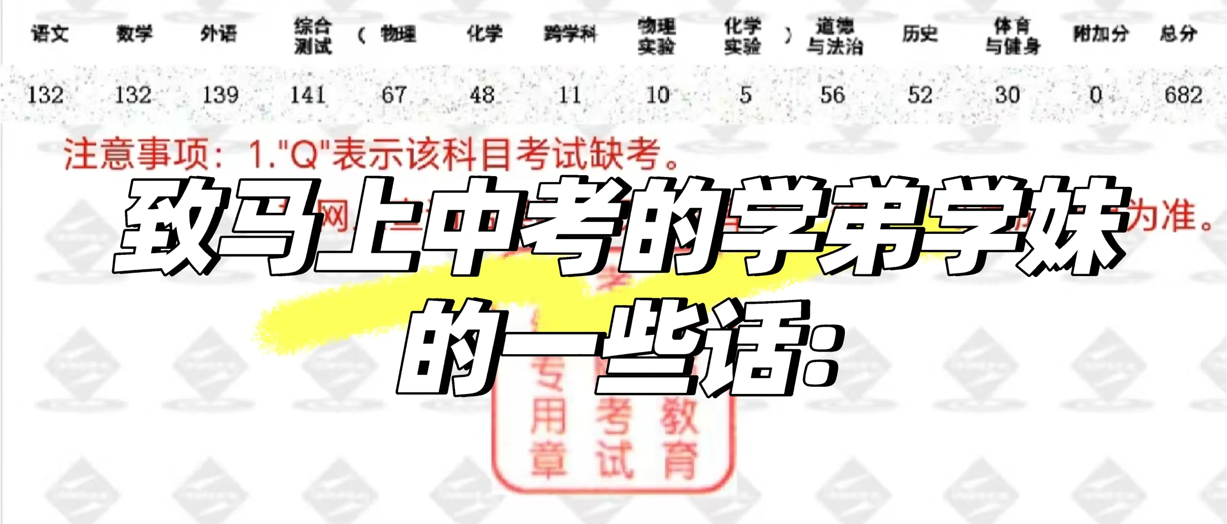 致马上中考的学弟学妹的一些话:-第1张图片-四季读书网
