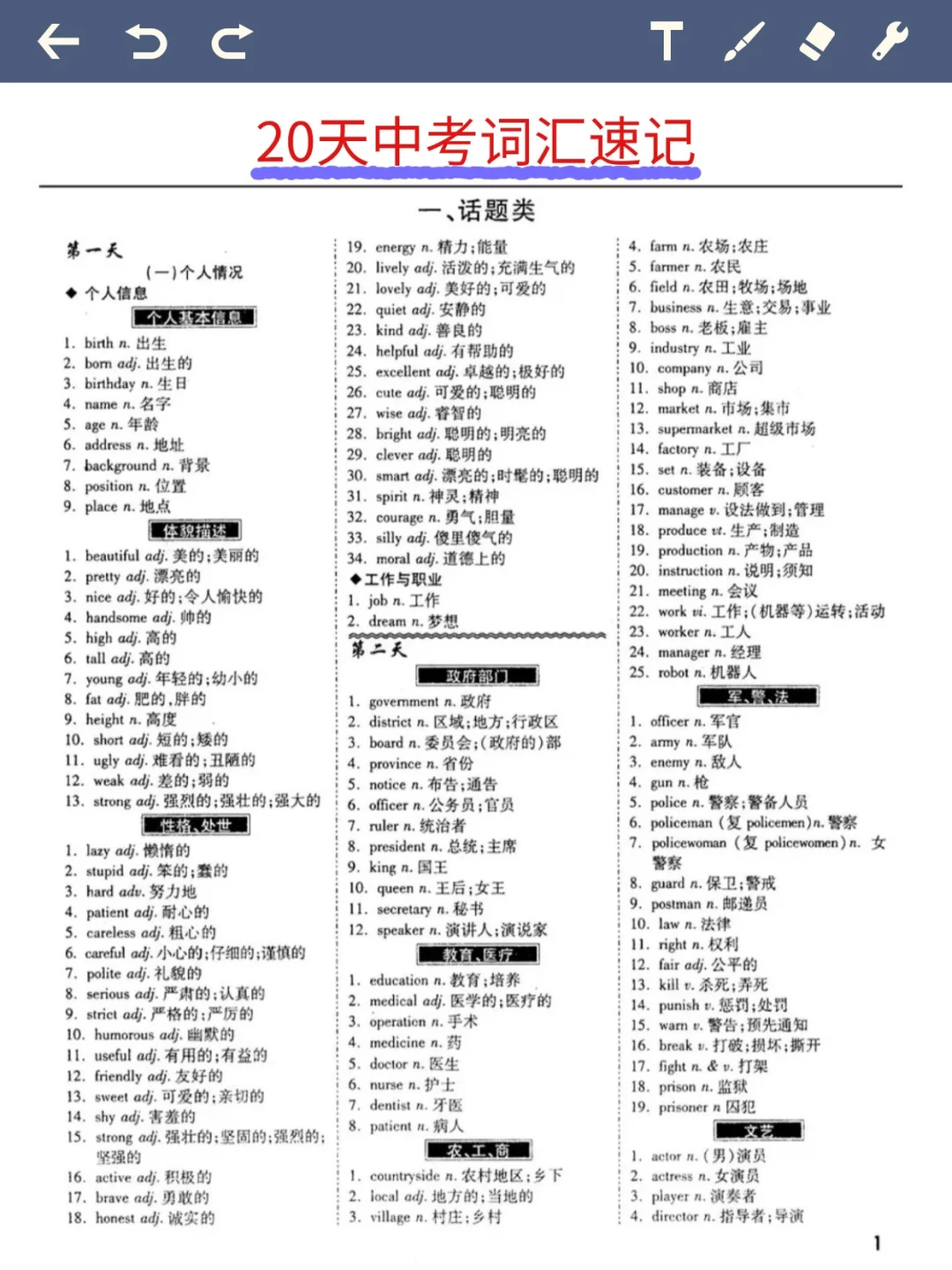 中考英语高频词汇今天一次拿下,还来得及!-第4张图片-四季读书网 中考英语高频词汇今天一次拿下,还来得及!-第4张图片-四季读书网